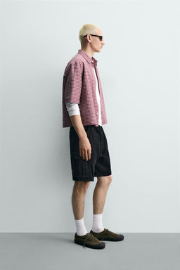 BERMUDA CARGO RELAXED FIT LAVADO / Negro - Zara фото 4