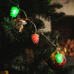 ULD-S0500-050/DTA MULTI IP20 PINE CONES Гирлянда светодиодная Шишки, 5м. 50 светодиодов. Разноцветный свет. Провод прозрачный. ТМ Uniel