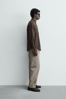 CAMISA REGULAR FIT C??AMO - ALGOD?N / Marr?n - Zara фото 4