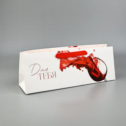 Цена за 2 шт. Пакет под бутылку «Бокал вина», 36×10×13 см