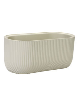 Кашпо со вставкой 6 л 38х18х_ см  белый ротанг РАМОНА