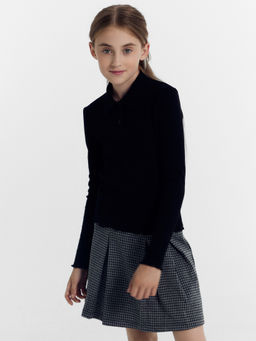 Поло для девочек в черном цвете - Mark formelle фото 2