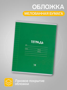 Набор тетрадей, 18 листов в линейку, Calligrata «Однотонная Классика Линовка», 10 штук