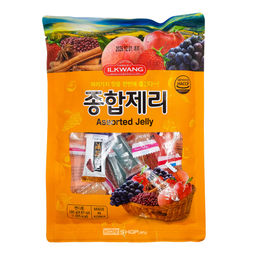 Желейные конфеты Ассорти (персик, апельсин, клубника, виноград, корица, красная фасоль) Assorted Jelly Ilkwang, Корея, 280 г Акция