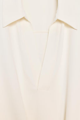 SHIRT WITH ASYMMETRIC HEM AND PLEATS - Zara фото 8
