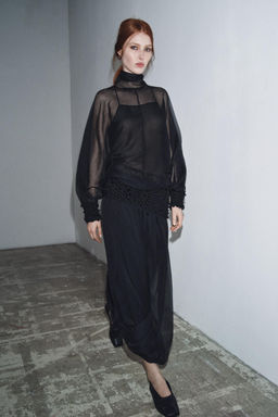 ZW COLLECTION SEMI-SHEER BLOUSE