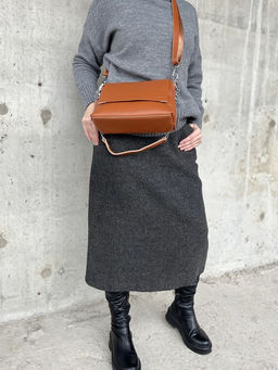 Женская кожаная сумка через плечо 8722-9 Кэмл - Sergio valentini фото 9