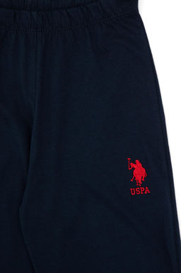 Пижама U.S. Polo Assn детская темно‑синяя из хлопка