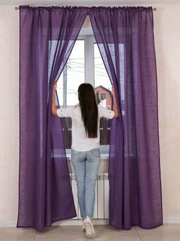 Штора гладкокраш. Клематис тесьма п/лен 145*270 см.