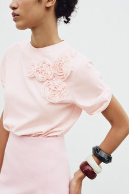 FLORAL T-SHIRT - Zara фото 4