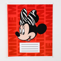 Цена за 20 шт. Тетрадь в клетку 12 листов, 5 видов МИКС, обложка мелованный картон, «Минни Маус»