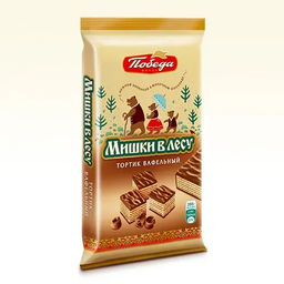 Торт вафельный "Мишки в лесу" в молочном шоколаде, 200 г