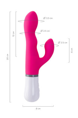 Вибратор LOVENSE Nora с клиторальным стимулятором, силикон, розовый, 24 см