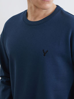 Bisiklet Yaka Erkek Kal?n Sweatshirt