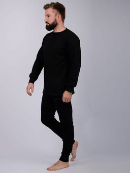 Термокомплект (Черный), футер с начесом - Малина фото 3