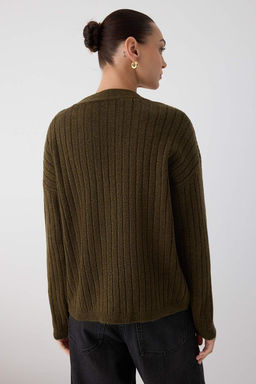 Wardrobe Essentials Haki Yumusak Dokulu Basic Genis Kal?p Triko H?rka | TWOAW26HI00119