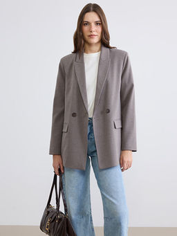 Kruvaze Yaka Kad?n Blazer Ceket