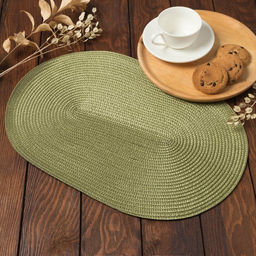 Салфетка сервировочная Доляна Овал, цв.зеленый, 45*30 см