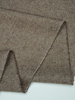 Шерсть костюмная Твид Елочка цв.бежево-коричневый, ш.1.5м, шерсть-50%, п/э-50%, 280гр/м.кв - Купава фото 7