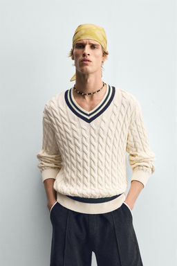 CABLE-KNIT SWEATER - Zara фото 9