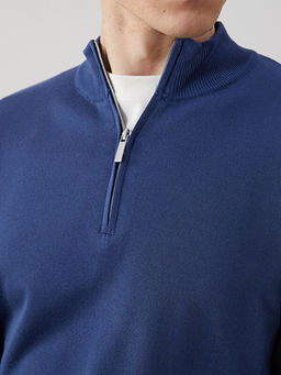 Dik Yaka Uzun Kollu Erkek Triko Kazak