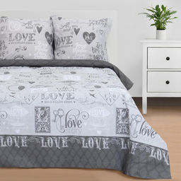 Постельное бельё Этель 1.5 сп Love 143*215 см, 150*214 см, 70*70 см -2 шт  фото 21