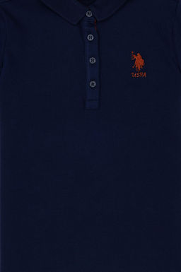 U. S. Polo Assn / Темно-синяя базовая футболка для девочек - U.s. polo assn фото 3
