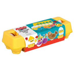 Игра настольная логический сортер "Яйца" Фигуры и формы 12 штук