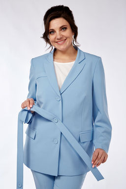Костюм Элль стиль 2273 голубой/белый  фото 5