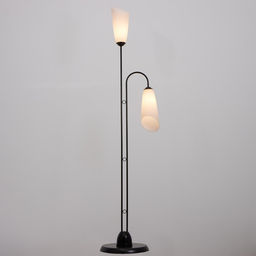 Торшер напольный BayerLux «Симпл», 2×15 Вт, E27, черный, 37×28×154 см