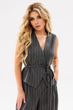 Костюм AmberA 2081 полоска серый фото 3