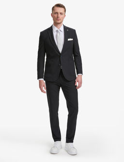 Lacivert Ex. Slim Fit _izgili Tak_m Elbise