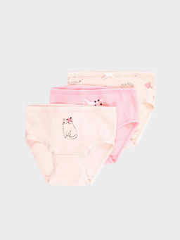 Комплект трикотажных трусов для девочки 3 шт - Crockid фото 2