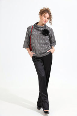 Костюм NIKVA н807-3 чёрный+серая клетка  фото 4