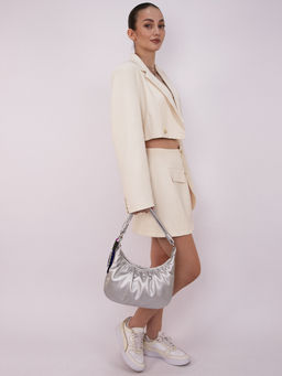 LACCOMA сумка Долорес-ЛЦ802-серебристый эко кожа хлопок  фото 4