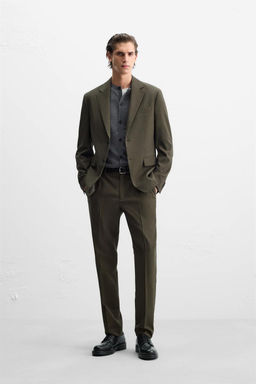 TEXTURED SUIT TROUSERS - Zara фото 2