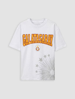 Bisiklet Yaka Galatasaray Bask?l? Erkek ?ocuk Ti??rt
