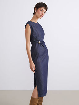 Metal Aplikeli B?zg?l? Jean Elbise