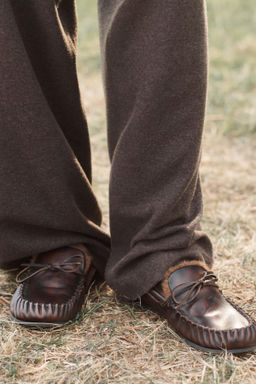 LEATHER LOAFERS WITH BOW LIMITED EDITION - Zara фото 2