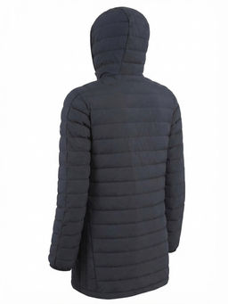 Куртка мужская удлинённая стёганая с капюшоном и графеновой подкладкой утеплитель тинсулейт