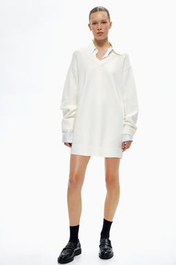 Vestido de punto con escote de pico - H&m фото 3