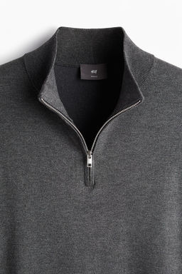 Jersey de punto fino con media cremallera Slim Fit - H&m фото 6