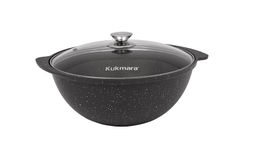 ЛА_АП_MARBLE (темный) Казан для плова 3,5 л со стекл.кр. арт. кмт37а