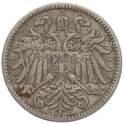 Монета 10 геллеров 1895 года Австрия