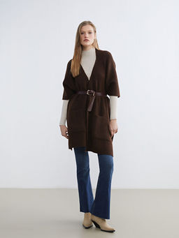 ?al Yaka Oversize Kad?n Triko Pan?o