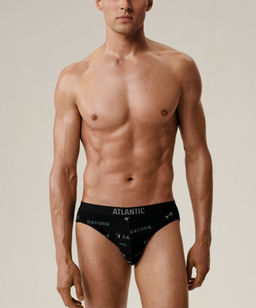 ATLANTIC 3MP-206 Трусы спорт Gym - набор 3 шт. черный + черный + светлый хаки фото 2