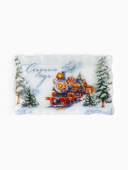 Блюдо сервировочное новогоднее «Сказочного года», 24.6×14.7 см