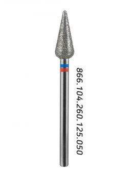 Manita Professional Фреза алмазная капля большая для аппаратного маникюра 866.104.260.125.050 ФАК-5.0 12,5 М-С, сине-красная насечка, o 5,0 мм, 5 шт.  фото 4