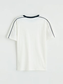 Bisiklet Yaka Bask?l? Erkek ?ocuk Ti??rt