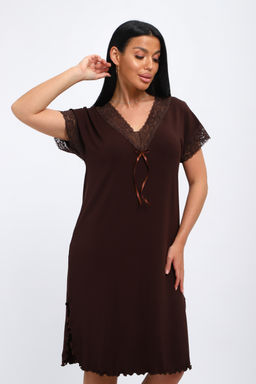 Ночная сорочка из вискозы Олеся шоколад - Амадэль фото 15